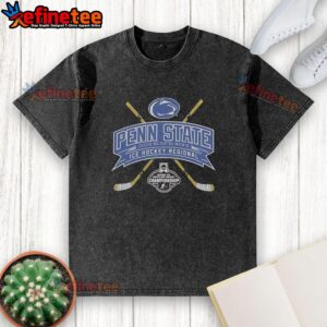 Original Penn State Nittany Lions 2026 NCAA Division I Men's Ice Hockey Regional washed t-shirt in navy blue.