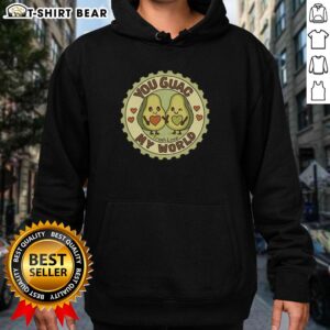Pretty You Guac My World hoodie featuring a fresh avocado design, perfect for avocado lovers and trendy apparel.