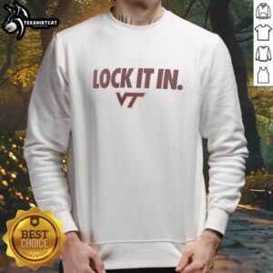 Alt Text: Original Virginia Tech Hokies 2026 Lock It In Sweatshirt in maroon, featuring logo and cozy design for fans.