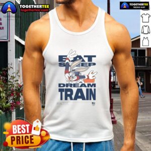 Good Looney Tunes X Team USA Eat Sleep Dream Train Tank Top featuring vibrant graphics and a comfortable fit for athletes.
