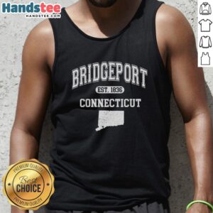 Official Bridgeport Connecticut Est. 1836 Varsity Tank Top showcasing a stylish design for fans and locals.