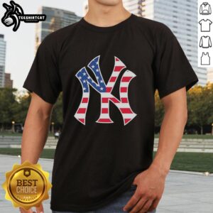 Premium New York Yankees Military Appreciation T-Shirt in red, white, and blue, showcasing team pride and patriotic spirit.