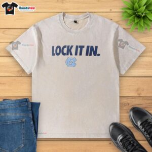 Good North Carolina Tar Heels 2026 Lock-It-In washed t-shirt featuring team colors and logo, perfect for fans.