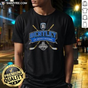 Nice Bentley Falcons 2026 NCAA Division I Men's Ice Hockey Regional T-Shirt featuring team logo and vibrant design.