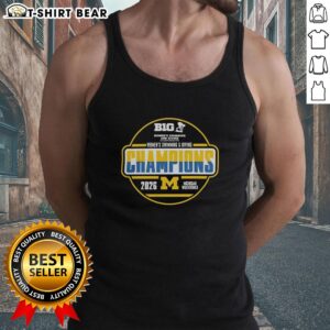 Pretty Michigan Wolverines women's swimming and diving Big Ten Champions 2026 tank top design featuring team colors.