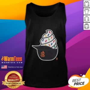 San Francisco Giants ice cream tank top featuring vibrant team colors and a fun design for baseball fans.