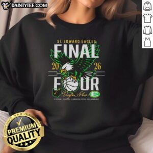 Alt Text: Hot 2026 St. Edward Basketball Final 4 Pickerington Central Sweatshirt showcasing vibrant team colors and logo.
