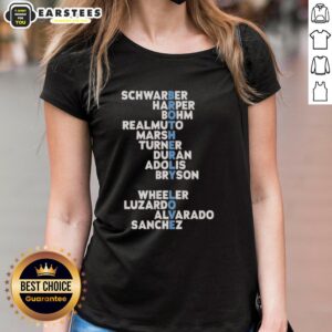 Awesome 2026 Philadelphia Phillies Baseball tee for ladies featuring Brotherly Love names design, perfect for fans.