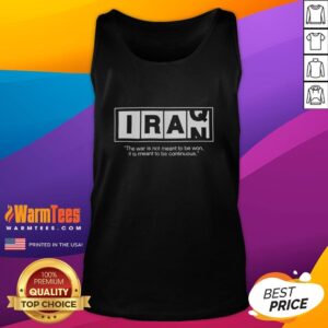 Original Iran War Is Not Meant To Be Won Tank Top featuring bold text design, perfect for casual wear and statement fashion.