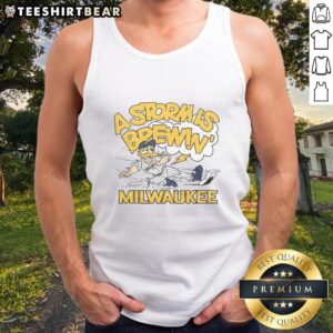 Good Milwaukee Brewers Bernie Brewer tank top featuring vibrant team colors and logo, perfect for game day wear.