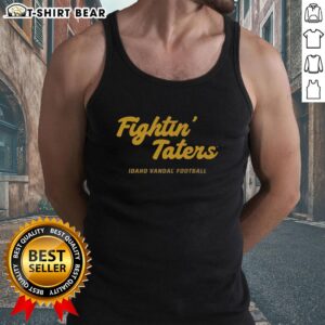 Alt Text: Vintage tank top featuring 'Fightin' Taters' script for Idaho Vandals fans, perfect for 2025 game day style.