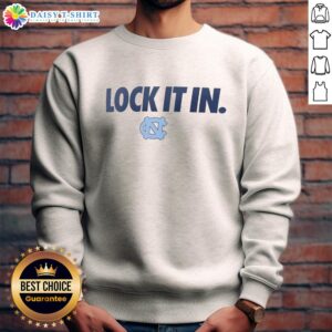 Alt Text: Hot North Carolina Tar Heels 2026 Lock It In Sweatshirt featuring team colors and logo, perfect for fans.