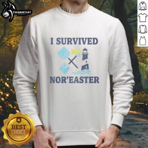 Original I Survived Noreaster 2026 Sweatshirt featuring bold design, perfect for showcasing winter resilience and style.