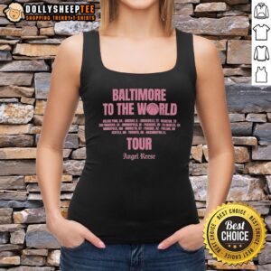 Angel Reese Chicago Sky Baltimore To The World Tour tank top showcasing vibrant design and team spirit.