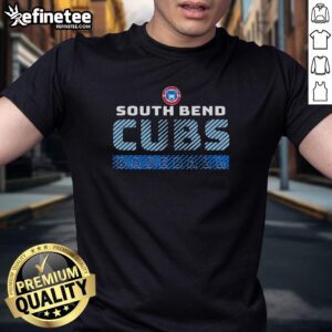 Nice South Bend Cubs baseball T-shirt featuring team colors and logo, perfect for fans and casual wear.
