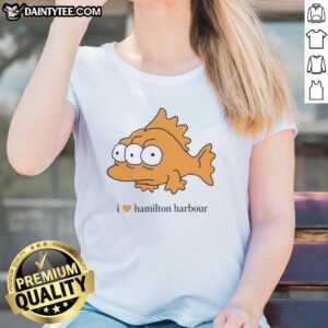 Alt Text: Good I Love Hamilton Harbour Ladies Tee featuring a stylish design perfect for fans of Hamilton Harbour.