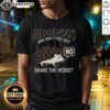 Funny hedgehogs wearing t-shirts that say 'Why Don't They Just Share The Hedge' in a humorous outdoor setting.