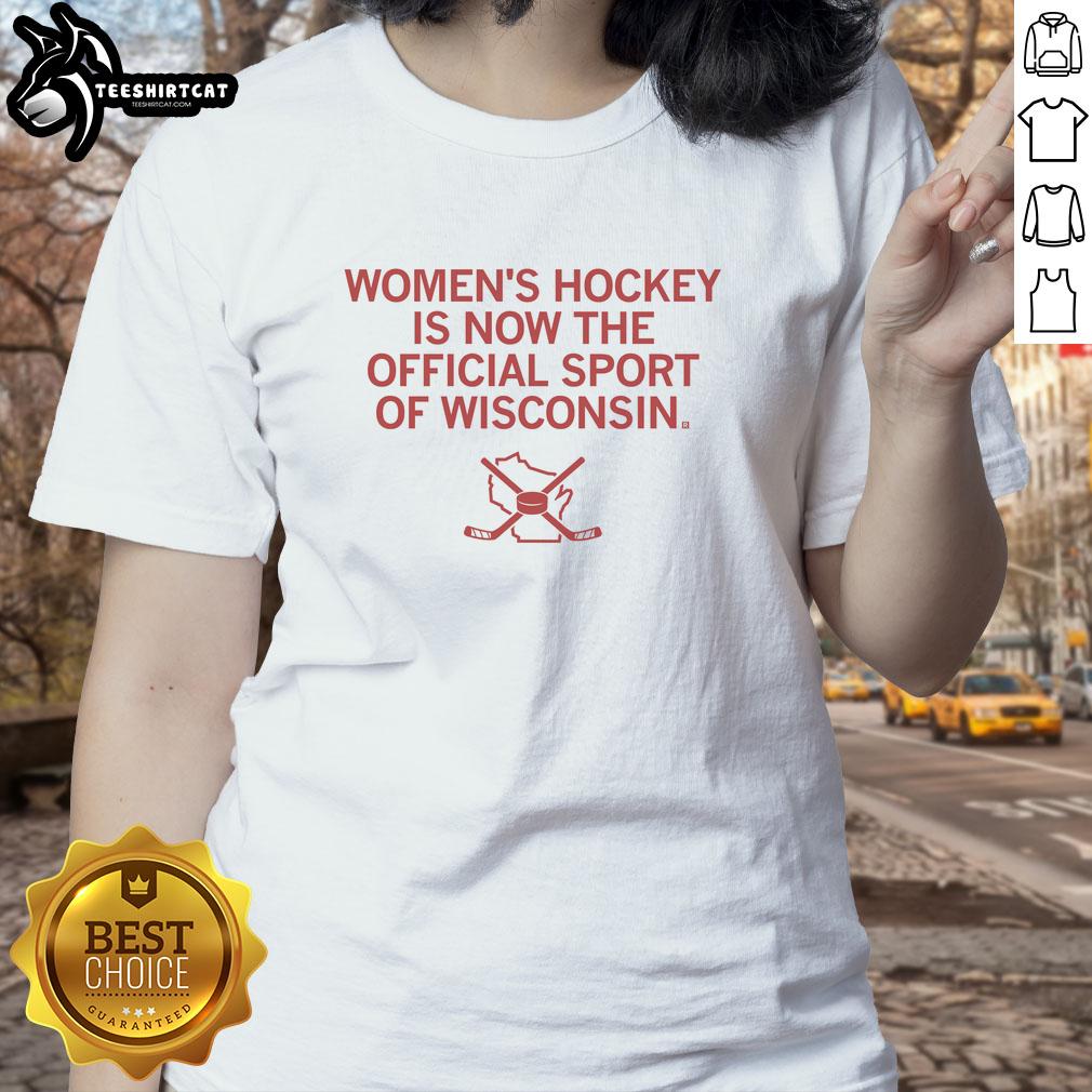 funny-womens-hockey-official-sport-of-wi-ladies-tee Funny Women's Hockey Official Sport of WI Ladies Tee featuring a playful design for hockey enthusiasts.
