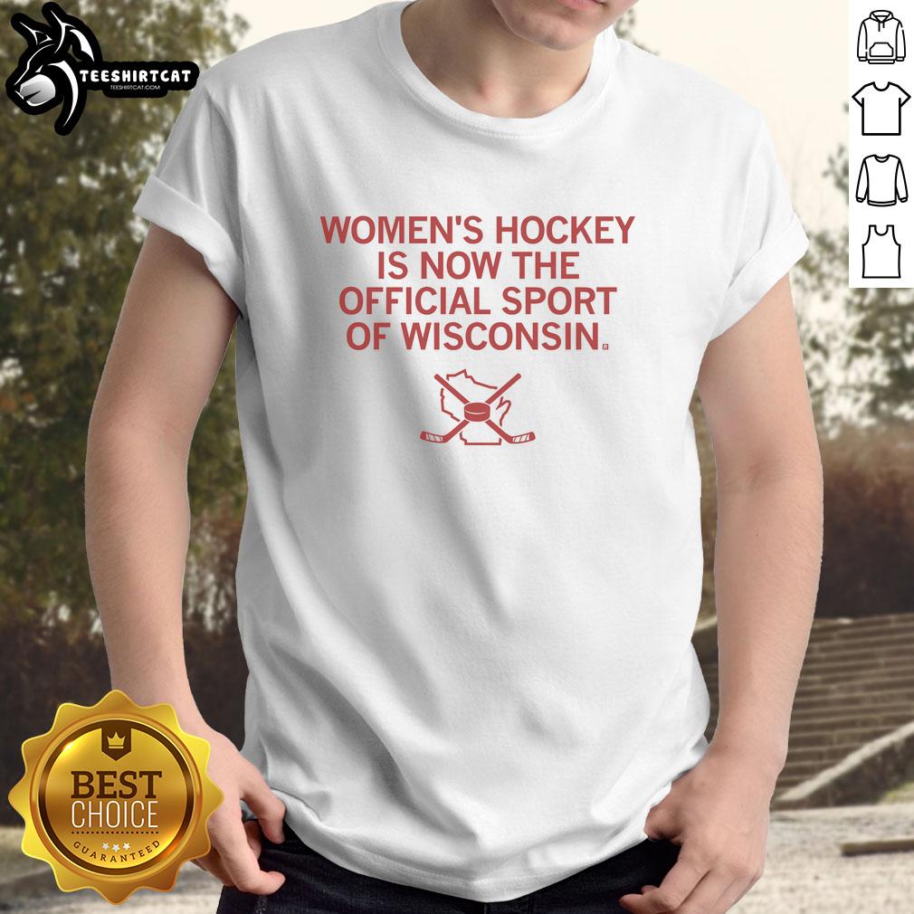 funny-womens-hockey-official-sport-of-wi-t-shirt-1 Funny Women's Hockey Official Sport of WI T-Shirt design featuring playful graphics and vibrant colors.