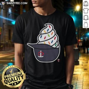 Awesome Minnesota Twins Ice Cream T-Shirt featuring vibrant team colors and a fun ice cream graphic for fans.