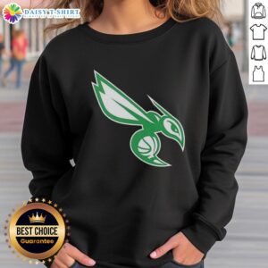 Premium Charlotte Hornets white logo sweatshirt for St. Patrick's Day, featuring a festive design and comfortable fit.