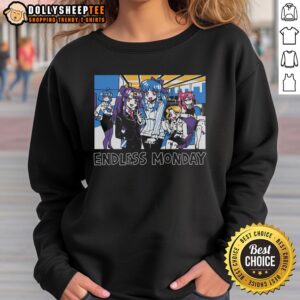 Cozy Official Endless Monday Dreams and Deadlines Were Family Sweatshirt in soft fabric, perfect for casual wear.