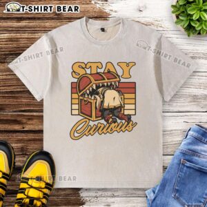 Nice Friesen Elf anime treasure design on a stay curious washed t-shirt, perfect for fans of unique graphic tees.