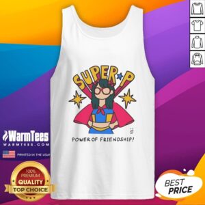 Good Super P Power of Friendship Tank Top featuring vibrant colors and playful design, perfect for casual summer wear.