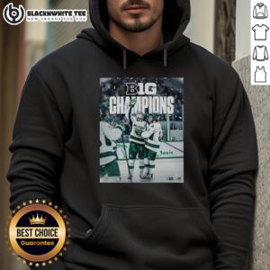 Top Michigan State Spartans back-to-back-to-back ice hockey 2026 B1G hoodie showcasing team colors and logo.