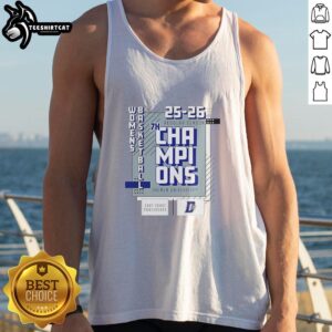 Nice Daemen Wildcats women's basketball 7x champions tank top featuring team colors and logo for fans and athletes.