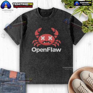 Awesome Openflaw Washed T-Shirt in soft fabric, featuring a relaxed fit and trendy faded look, perfect for casual wear.
