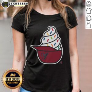 Official Arizona Diamondbacks Ice Cream Ladies Tee featuring team logo in vibrant colors for fans and casual wear.