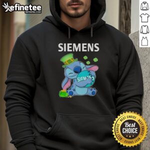 St. Patrick's Day hoodie featuring a nice stitched Siemens logo, perfect for festive celebrations and style.