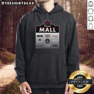 Premium Visit The Darth Mall Hoodie featuring a stylish design and vibrant colors for fans of the Star Wars franchise.