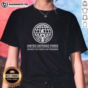 Awesome United Defense Force Ladies Tee featuring a stylish design perfect for fans of the United Defense Force.