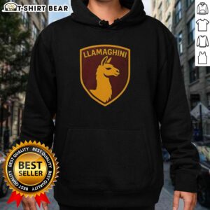 Original Llamaghini Funny Parody Luxury Llama Car Hoodie featuring a playful llama design on a stylish hoodie.