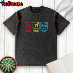 Premium Autism Awareness gold titanium samarium t-shirt, strong and rare, showcasing unique talents and support for autism.