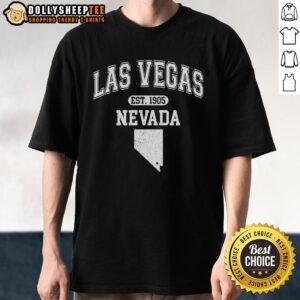 Top Las Vegas Nevada Est 1905 varsity t-shirt featuring bold lettering and a classic design for stylish casual wear.