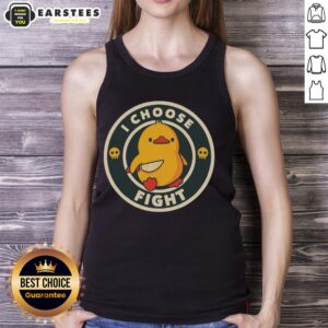 Cute chicken tank top with 'I Choose Fight' slogan, perfect for playful and stylish summer outfits.