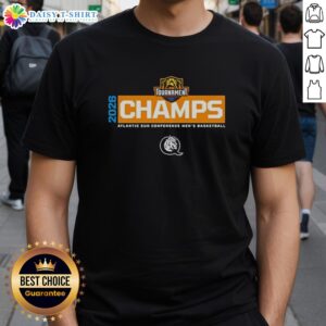 Alt Text: Awesome Atlantic Sun Conference Men's Basketball 2026 Champs T-Shirt featuring bold graphics and team colors.