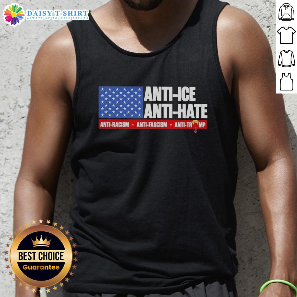 Good Anti Ice Anti Hate Anti Racism Anti Fascism Anti Trump Us Flag Tank Top Good Anti-Ice Anti-Hate Anti-Racism Anti-Fascism Anti-Trump US Flag Tank Top showcasing a bold, vibrant design.