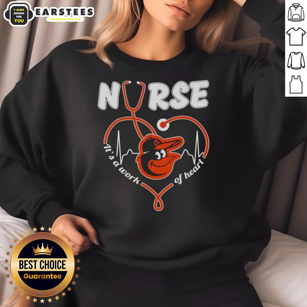 good-baltimore-orioles-mlb-nurse-its-a-work-of-heart-stethoscope-sweatshirt Good Baltimore Orioles MLB nurse sweatshirt featuring a stethoscope, perfect for healthcare fans and baseball lovers.