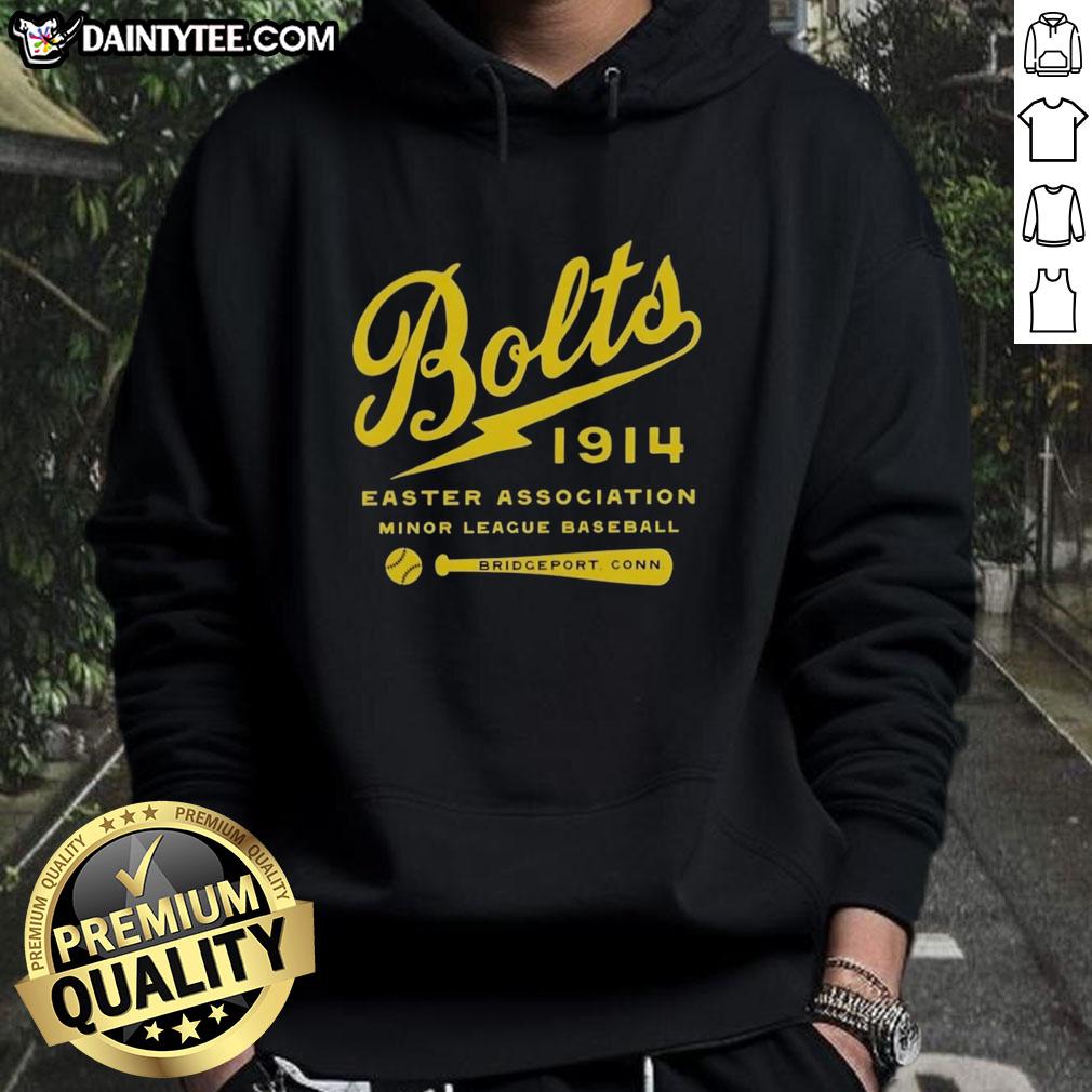 good-bridgeport-bolts-connecticut-vintage-defunct-baseball-teams-hoodie Vintage 'Good Bridgeport Bolts' hoodie representing defunct Connecticut baseball teams, showcasing nostalgic sports fashion.