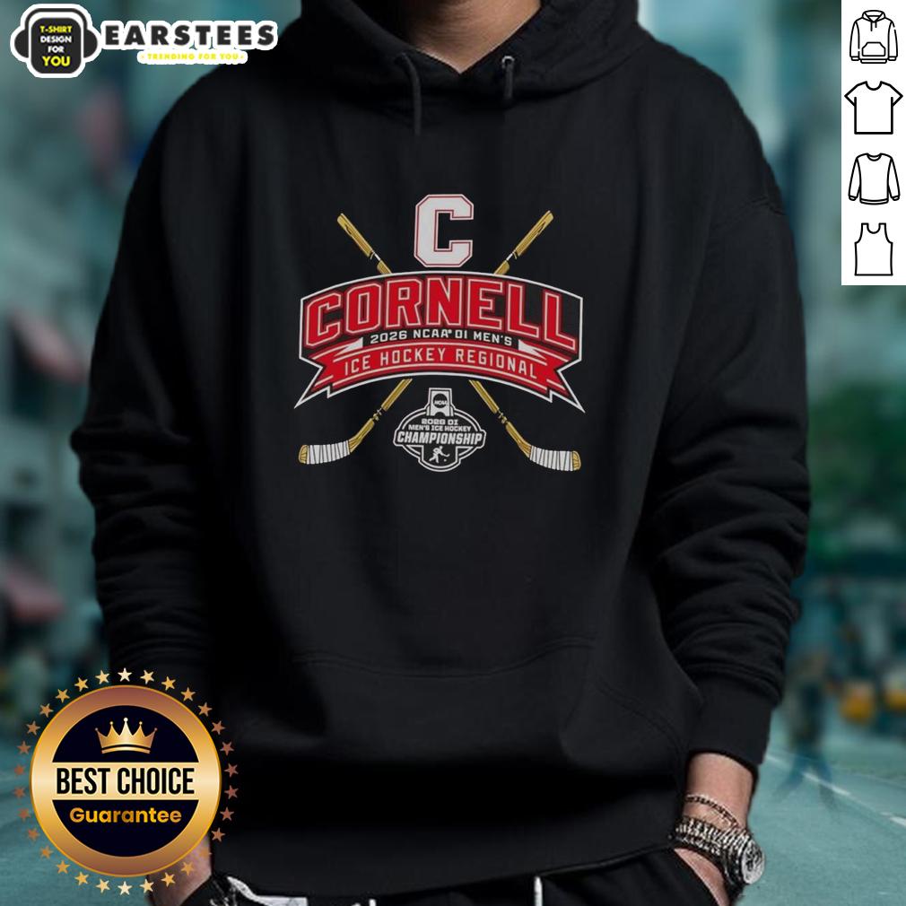 good-cornell-big-red-2026-ncaa-division-i-mens-ice-hockey-regional-hoodie Good Cornell Big Red 2026 NCAA Division I Men's Ice Hockey Regional Hoodie in red with team logo and stylish design.