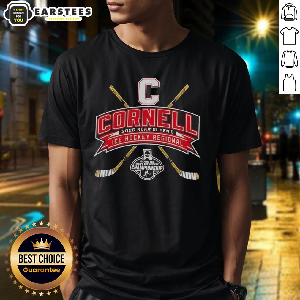 good-cornell-big-red-2026-ncaa-division-i-mens-ice-hockey-regional-t-shirt Good Cornell Big Red 2026 NCAA Division I Men's Ice Hockey Regional T-Shirt featuring team logo and vibrant red design.