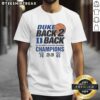Alt Text: Duke Blue Devils victory t-shirt celebrating 70-65 win over Louisville Cardinals in 2026 ACC Women's Basketball Tournament.