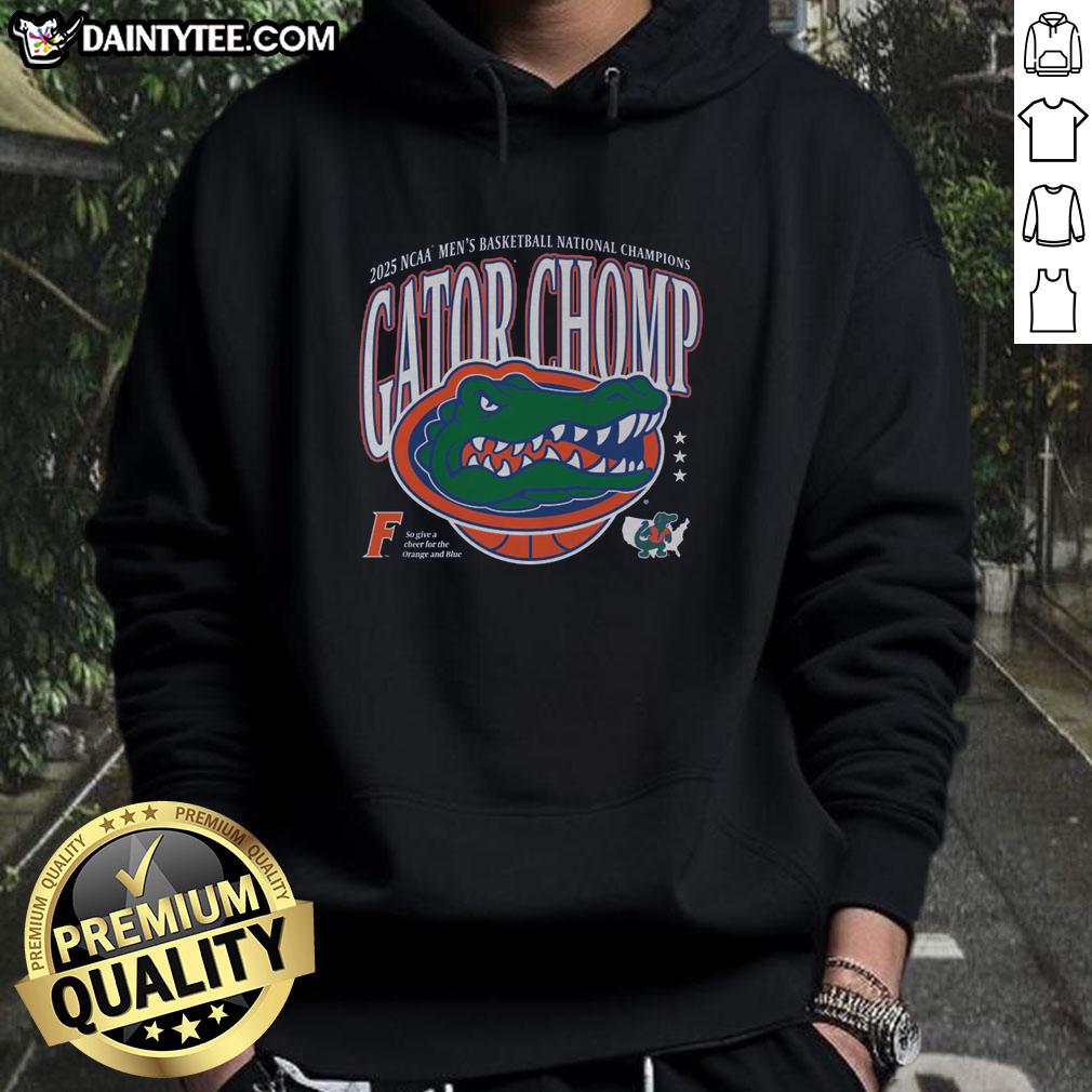 good-gator-chomp-florida-2025-mens-national-champs-hoodie Men's National Champs hoodie featuring 'Good Gator Chomp' design, celebrating Florida's 2025 championship victory.