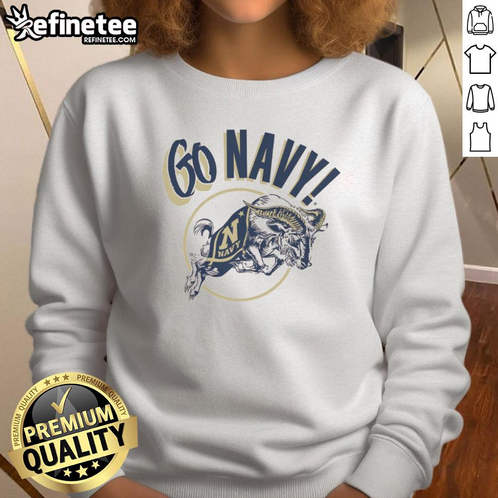 good-go-navy-midshipmen-retro-sweatshirt Good Go Navy Midshipmen Retro T-Shirt - Image 4