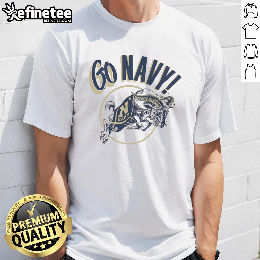 good-go-navy-midshipmen-retro-t-shirt-1 Good Go Navy Midshipmen Retro T-Shirt featuring vintage design, perfect for fans and alumni of the Navy Midshipmen.