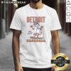 Good Hard Hitters Detroit Baseball Mascot T-Shirt featuring a vibrant design of the team's mascot, perfect for fans.